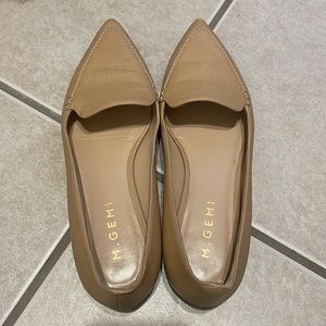 M.Gemi | Stellato Sacchetto Pointed Toe Loafer Leather Flats Beige size 36